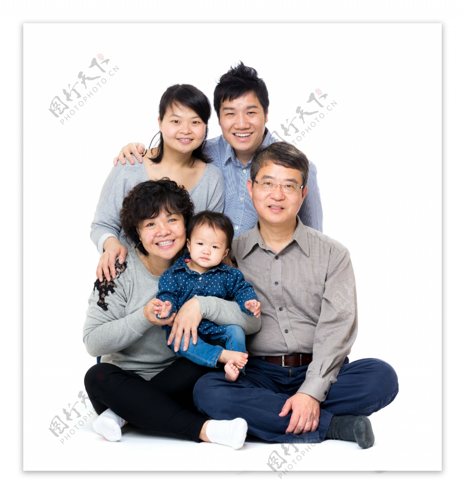 快乐的家庭合影图片