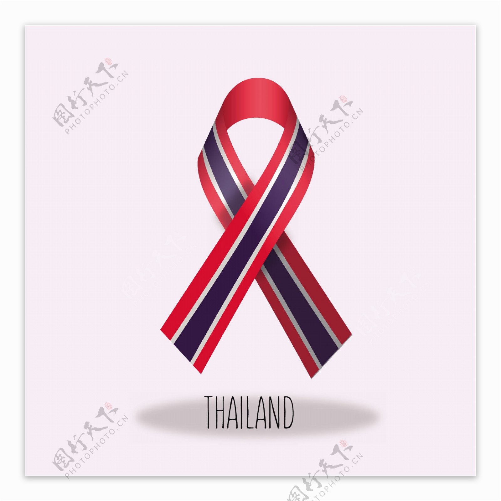 泰国国旗丝带设计