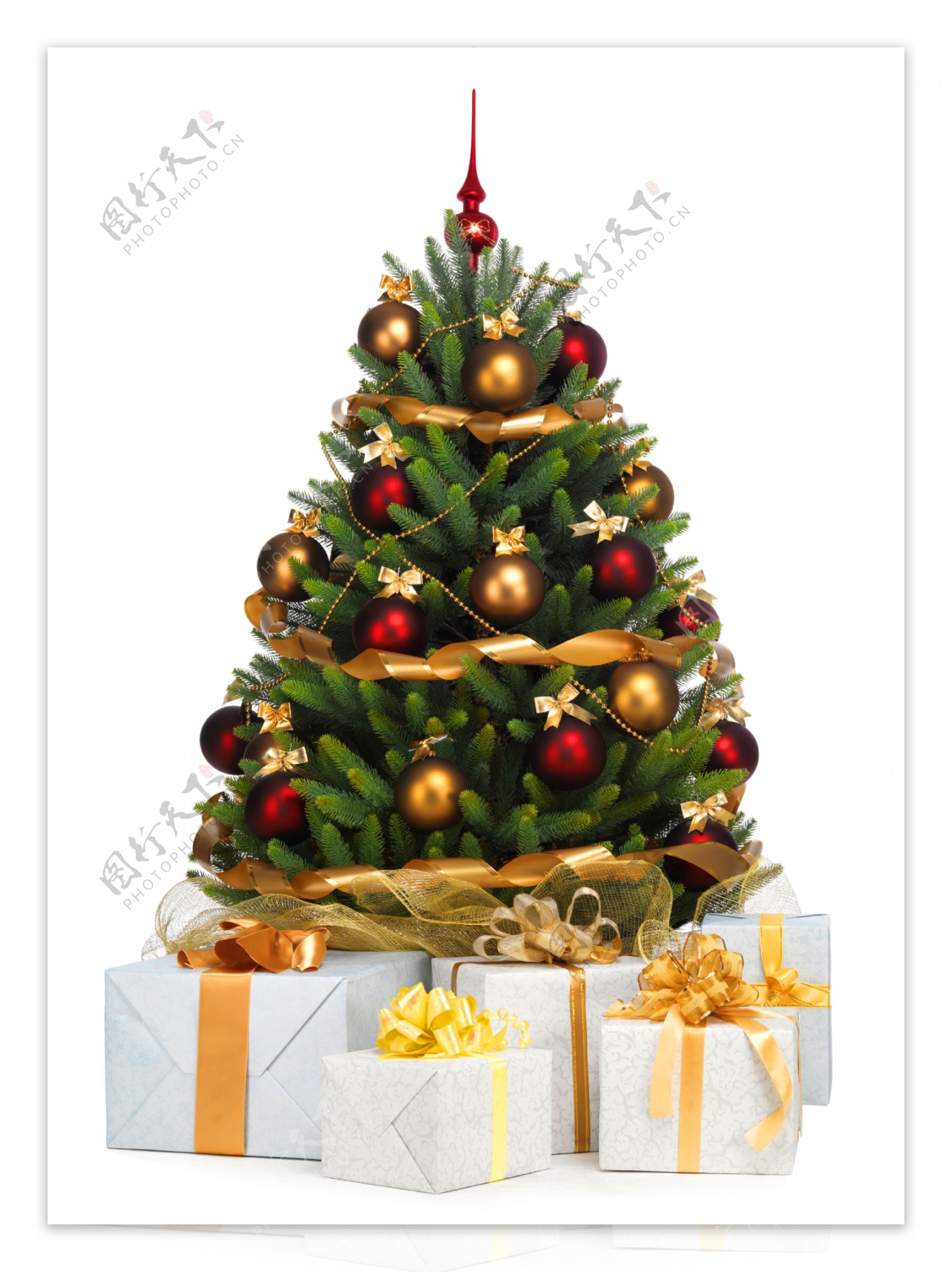 圣诞节礼物与圣诞树