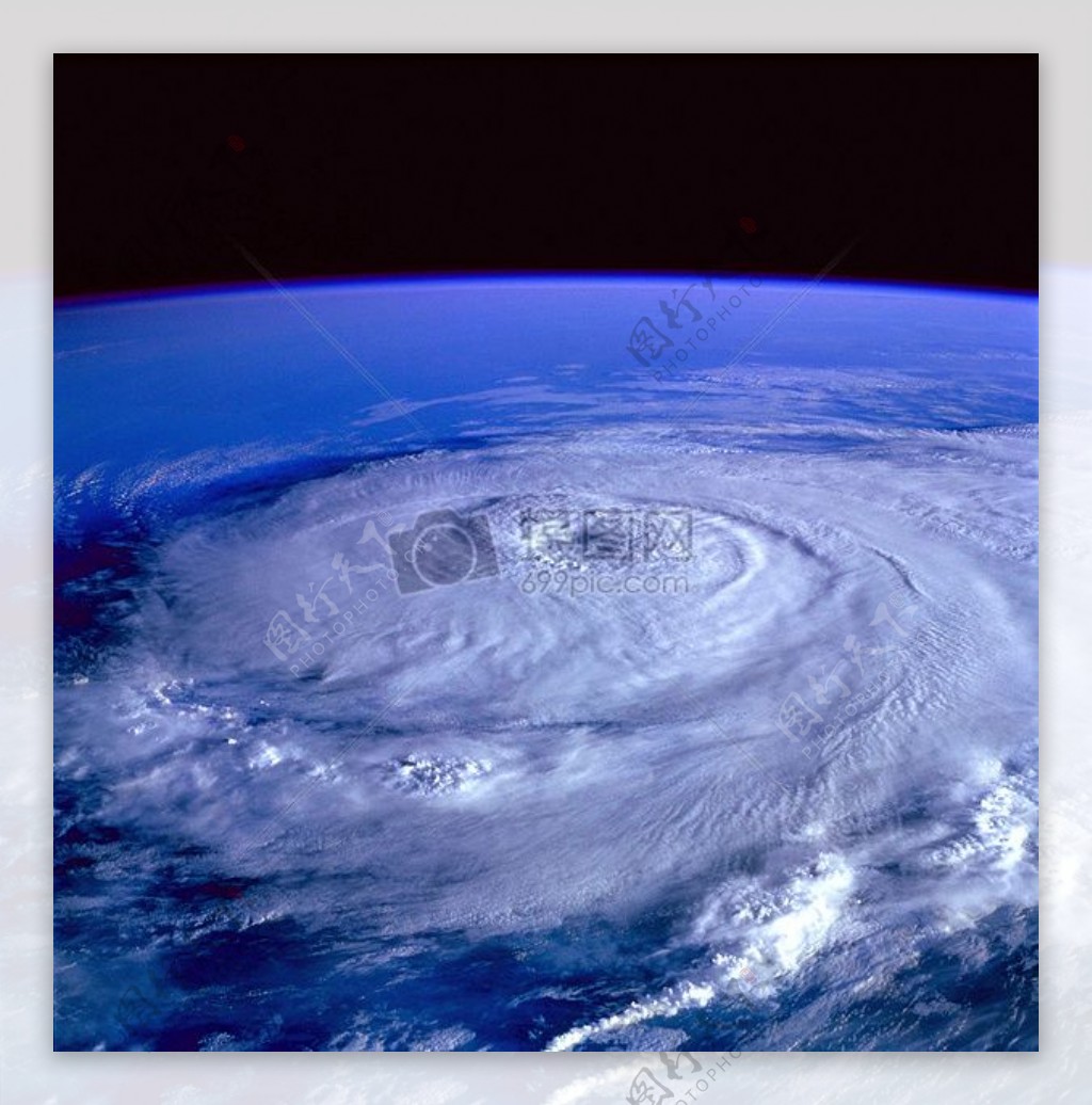 卫星图像显示的地球飓风