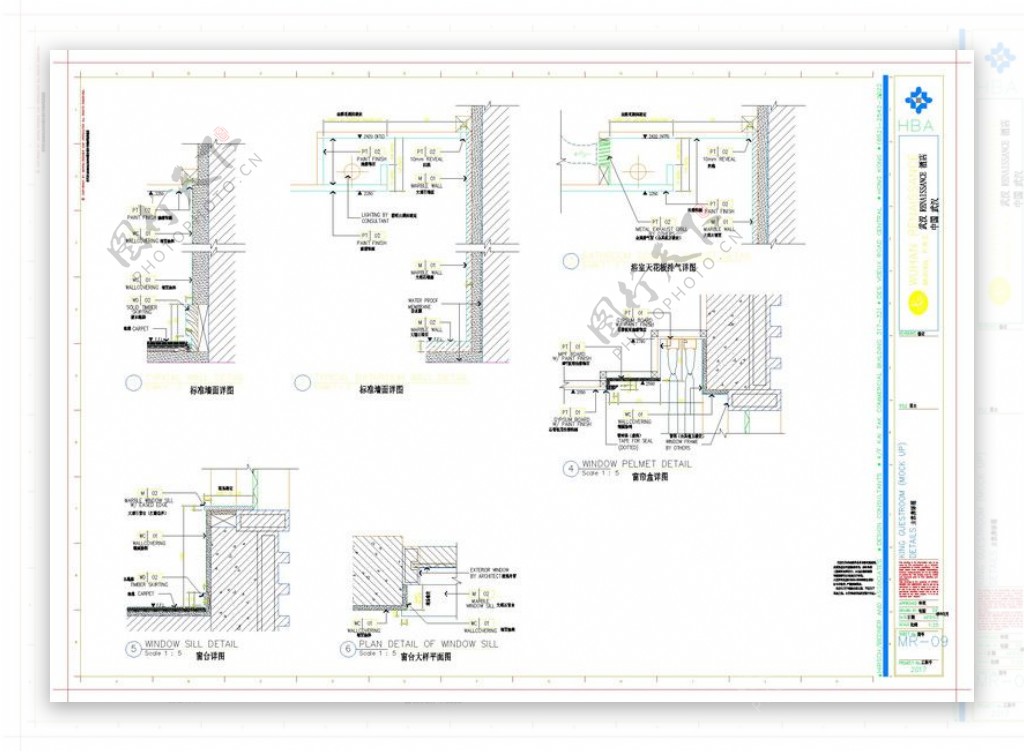 主客房布局建筑cad图纸