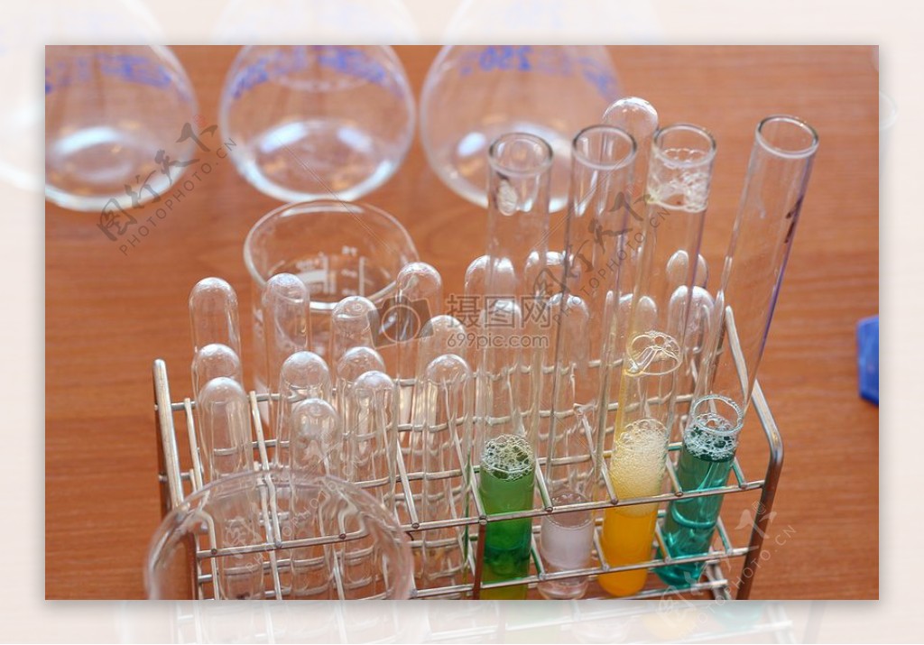 实验室化学主题化工瓶反应化合物响应玻璃容器