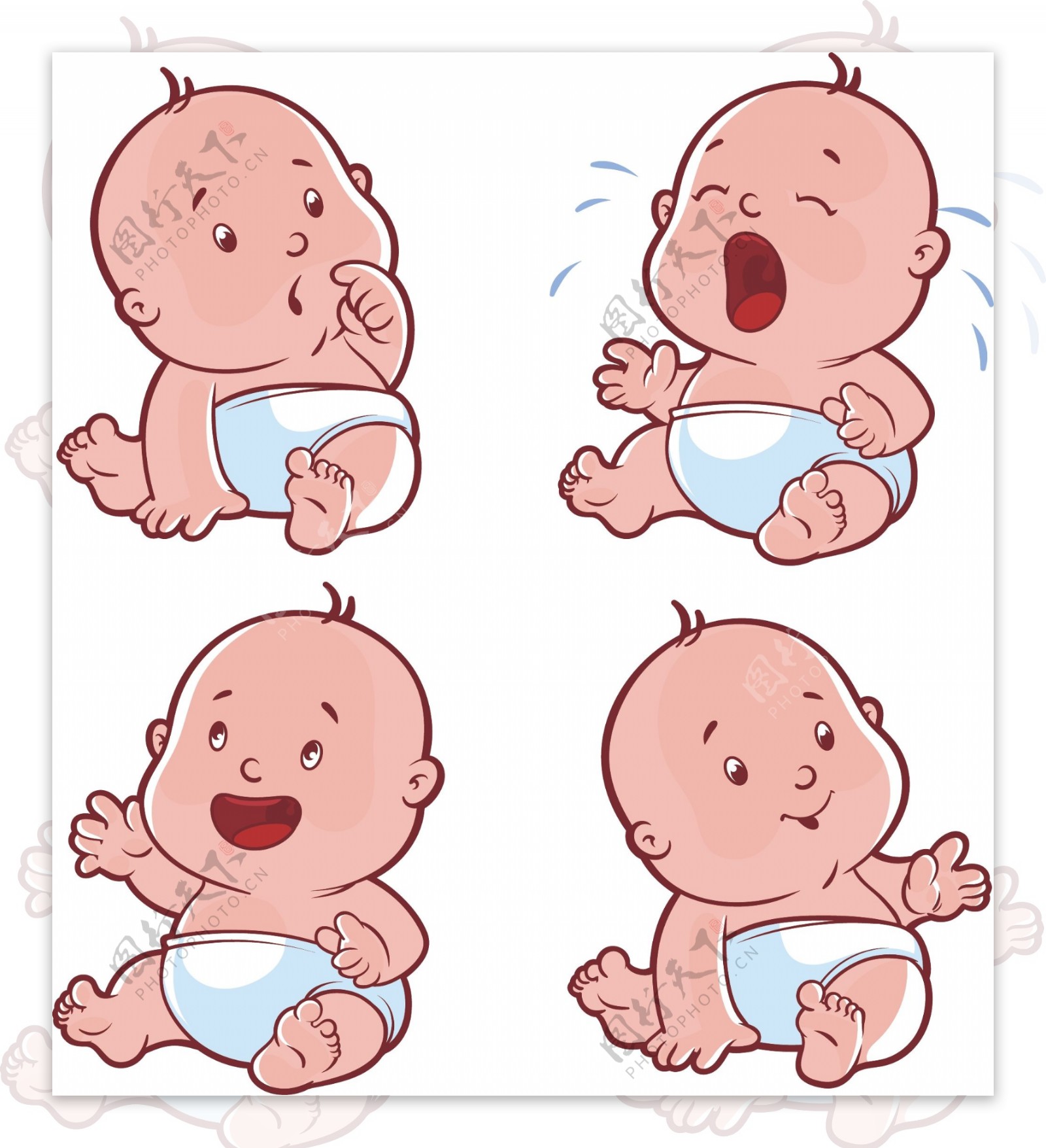卡通可爱婴儿气球宝宝