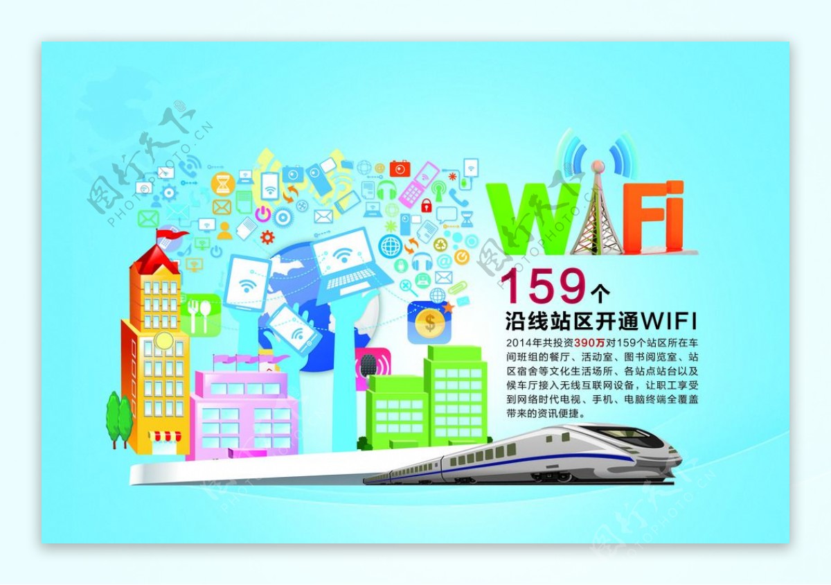 火车无线wifi广告