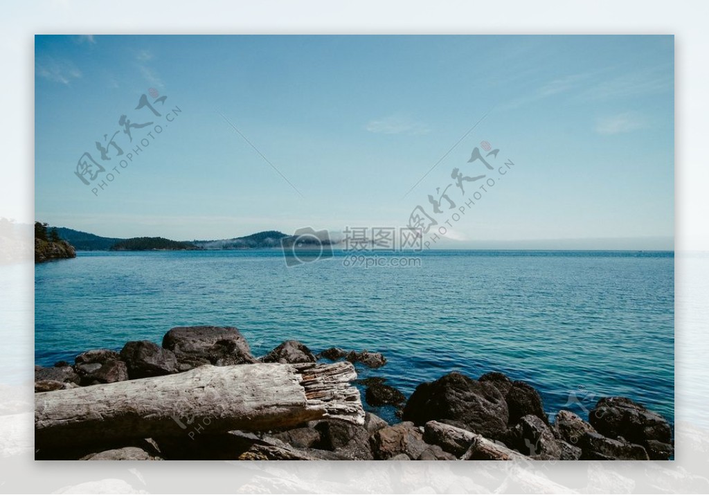 蓝色海水的风景