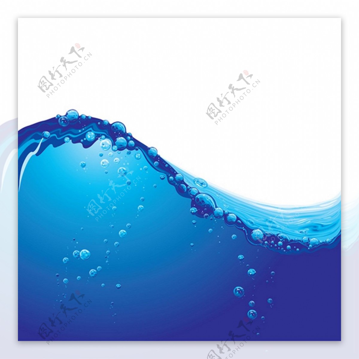 蓝色纯净水背景图