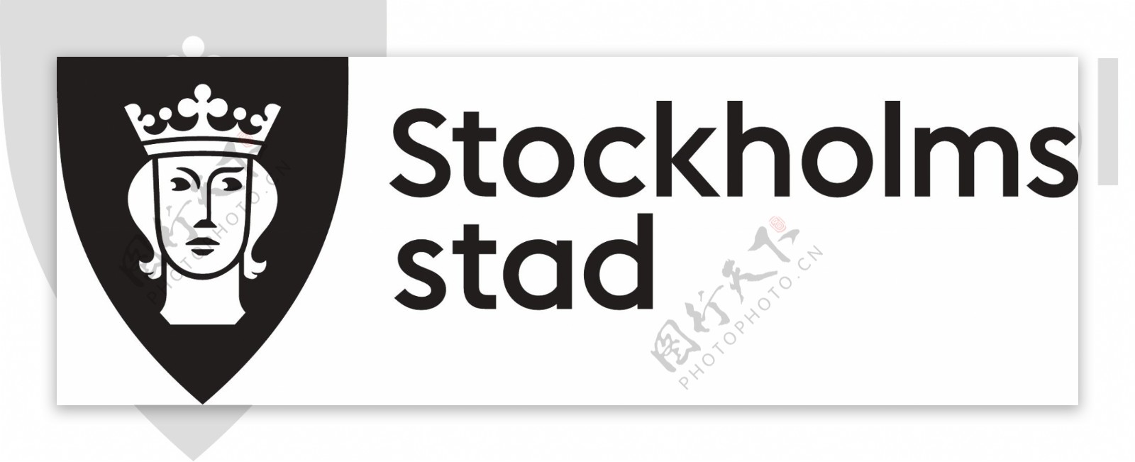 斯德哥尔摩城市标志黑白市徽AI