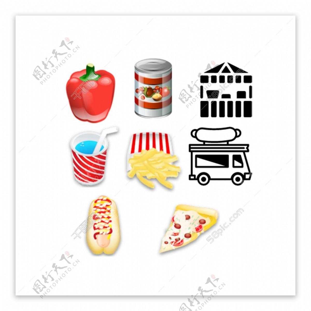 食物食品通用图标icon