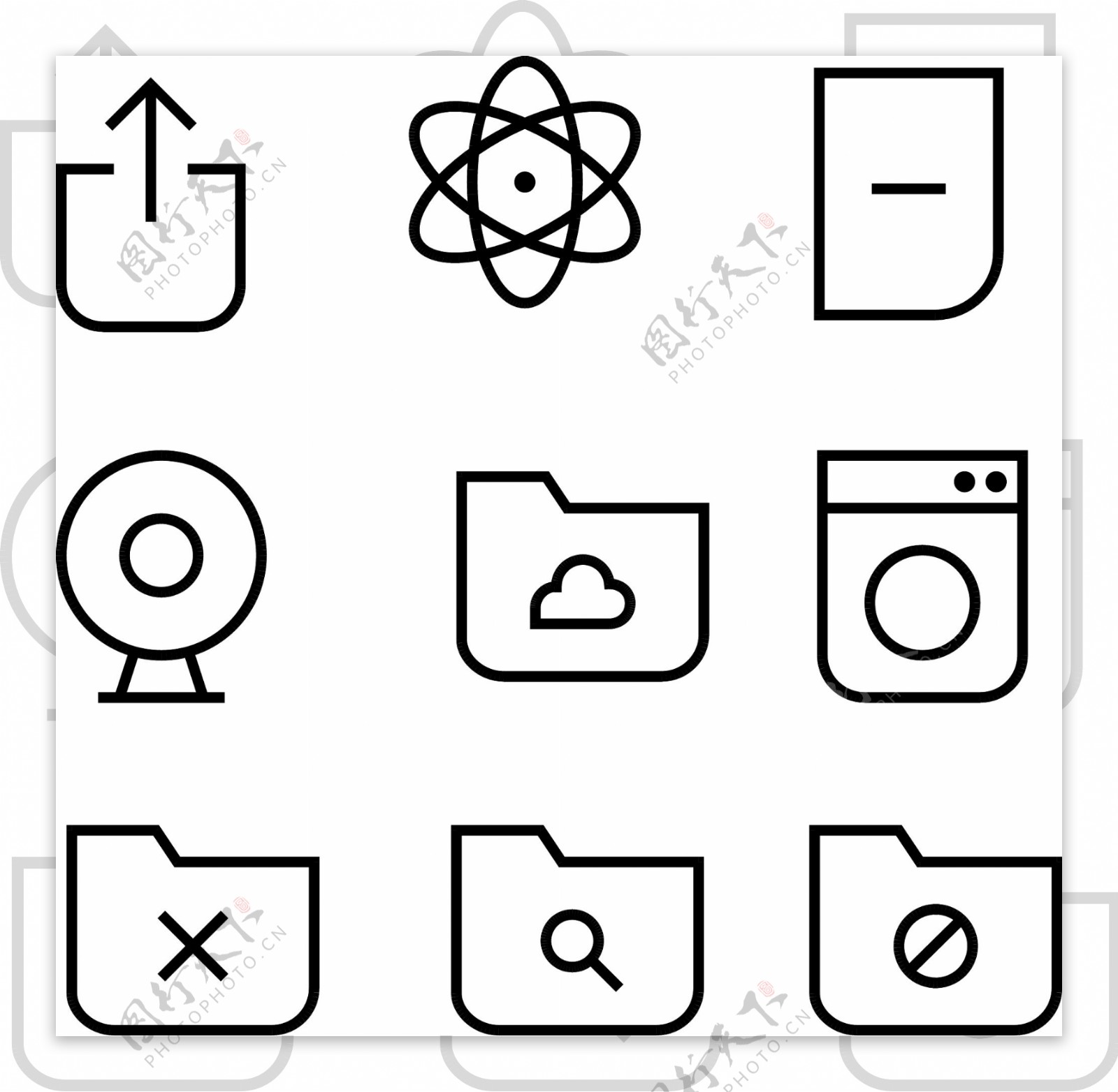 商务办公ICON图标标志图片