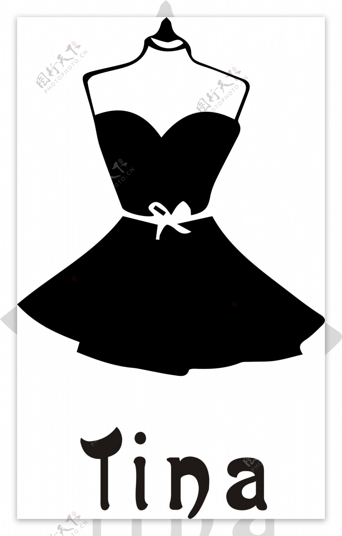 小裙子logo衣服tina
