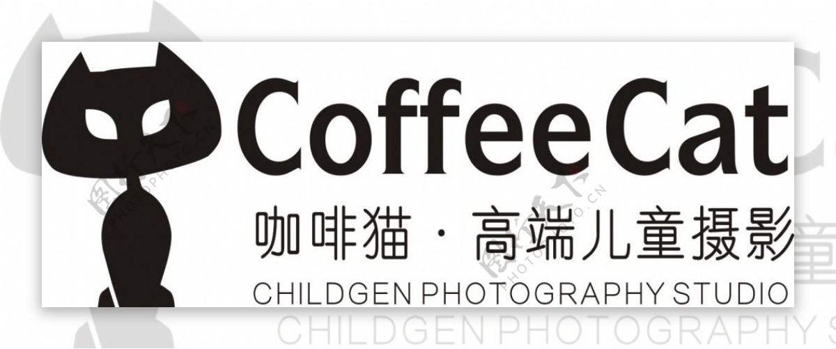 咖菲猫摄影logo