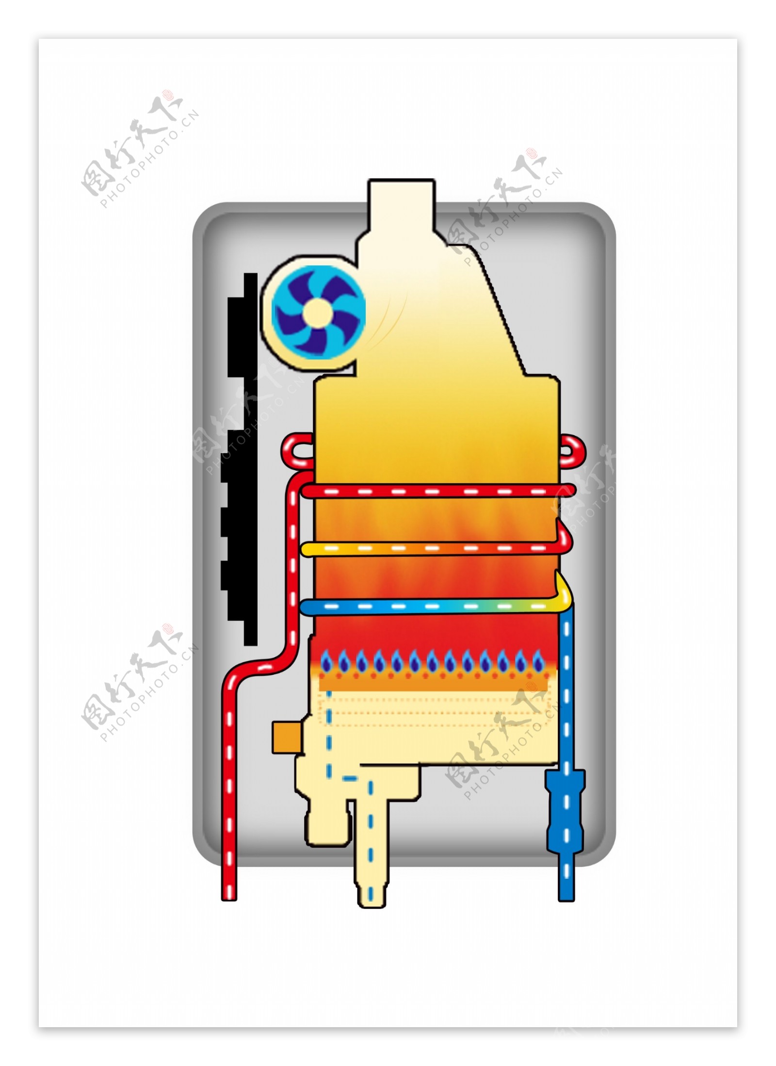 燃气热水器内部结构图