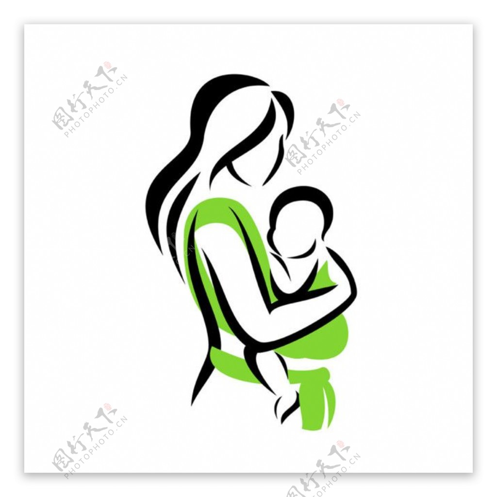 绿色母婴标志图片