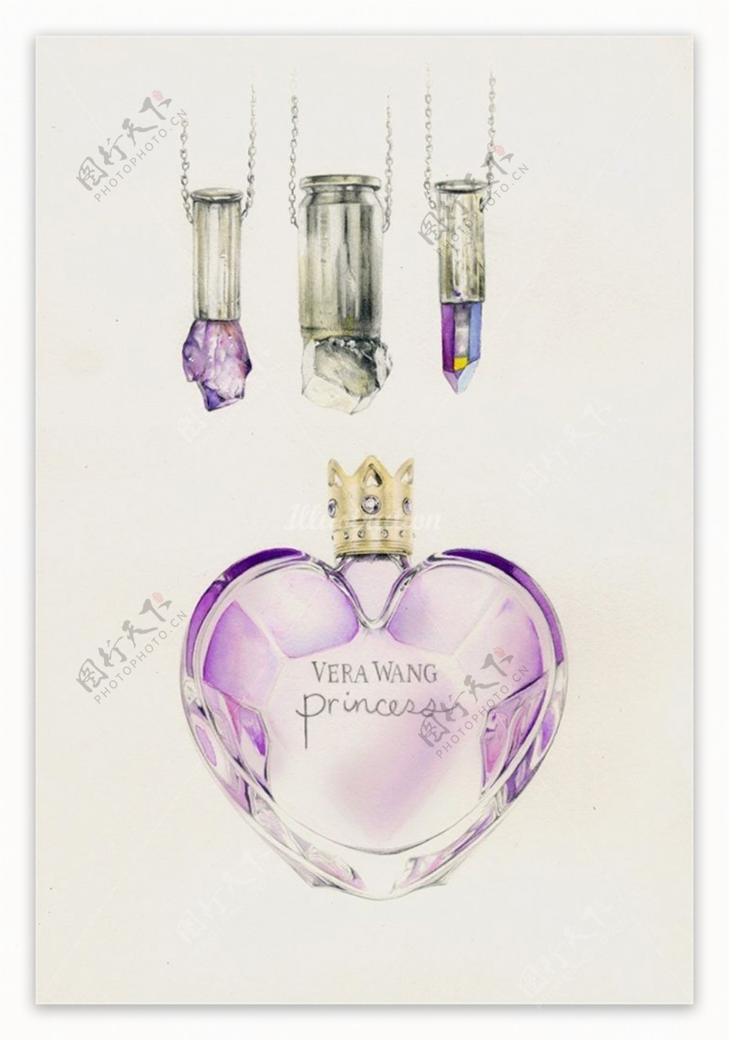 紫色香水设计图