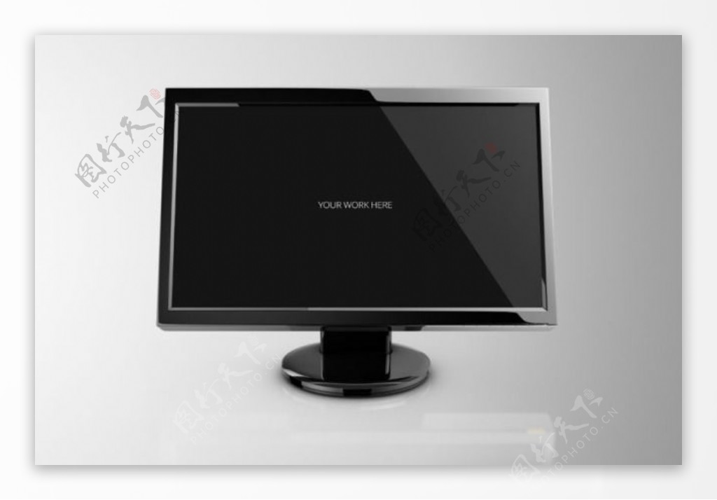 黑色电脑显示器样机