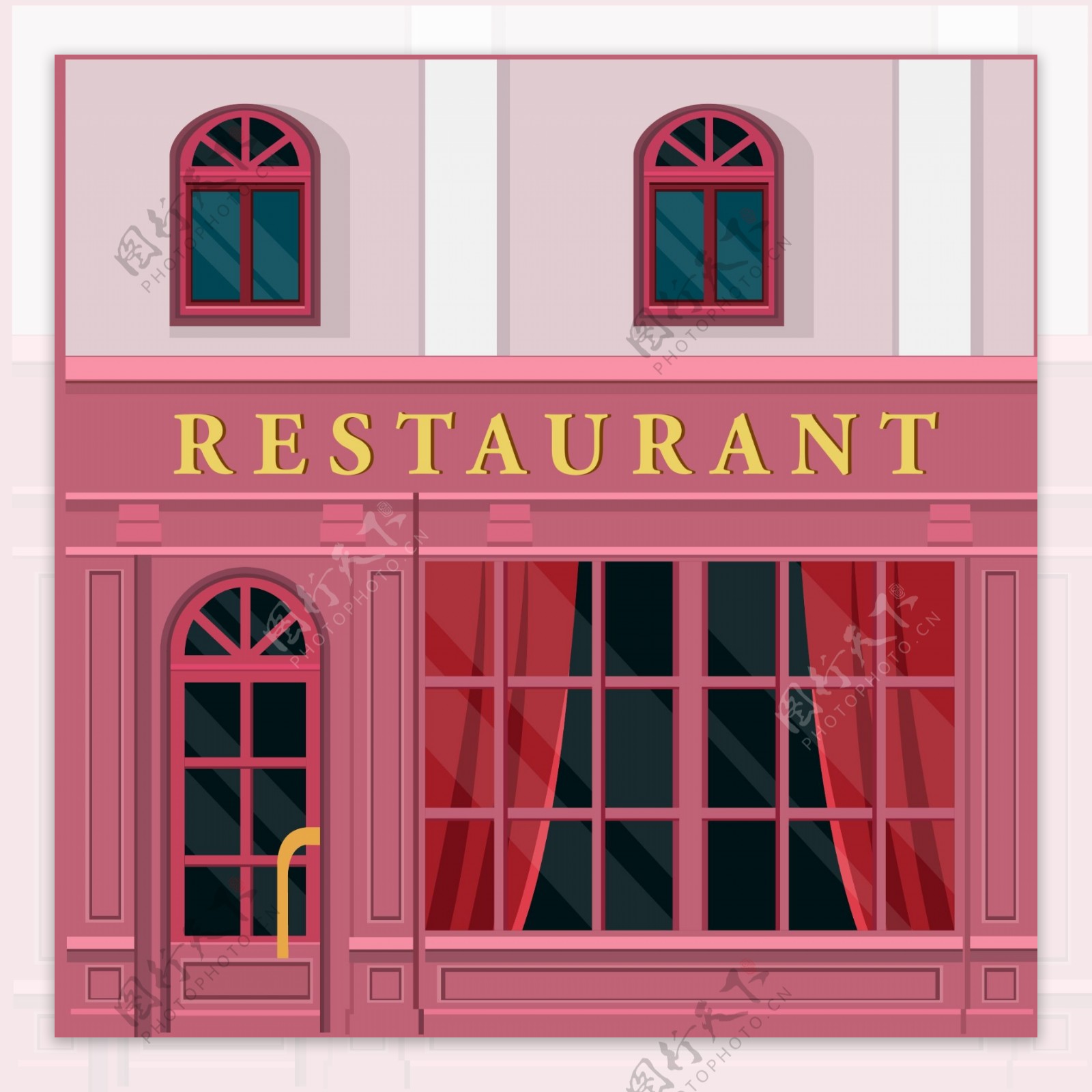 粉色餐厅设计