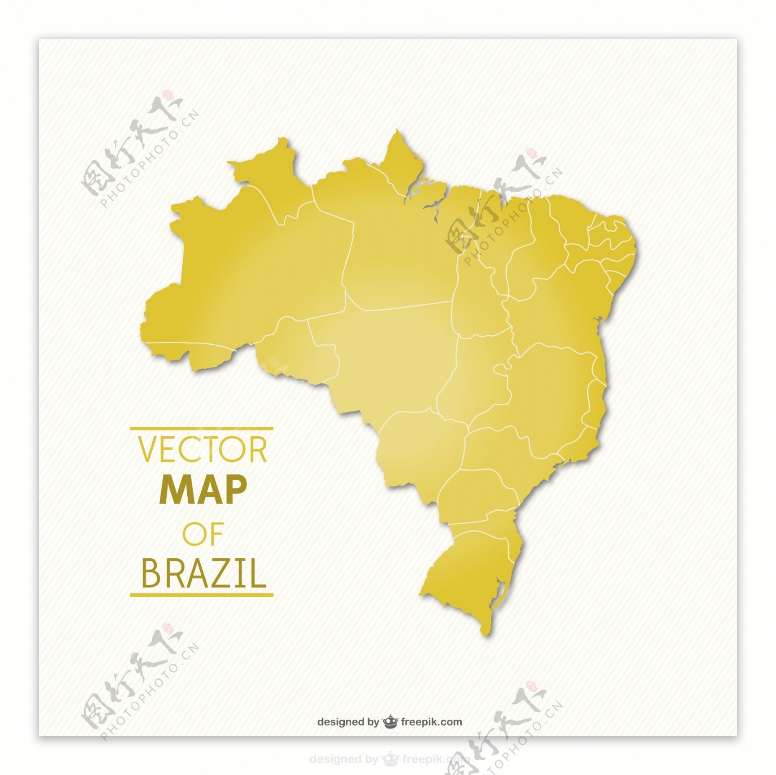 矢量巴西地图