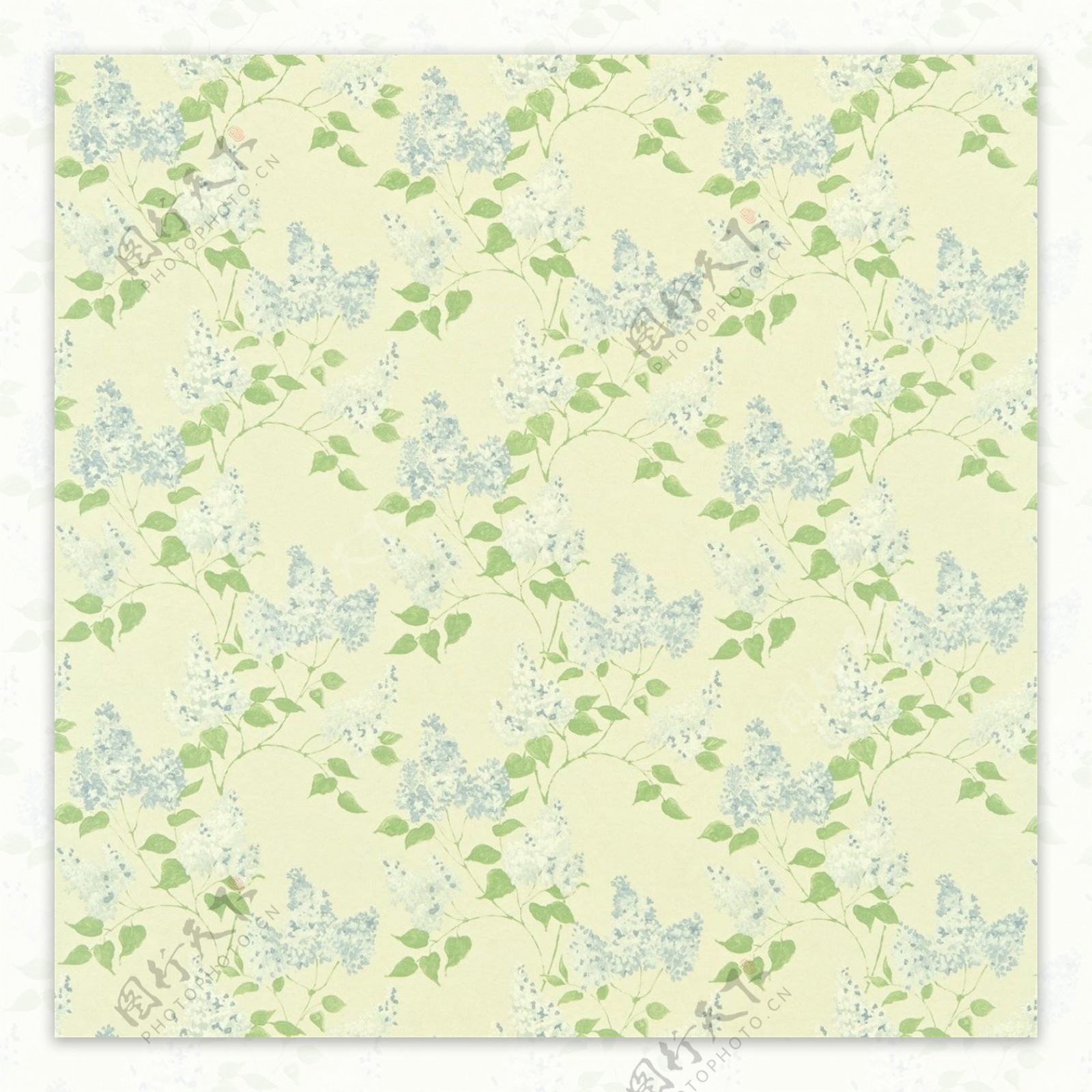 绿色小翠花布纹壁纸图片