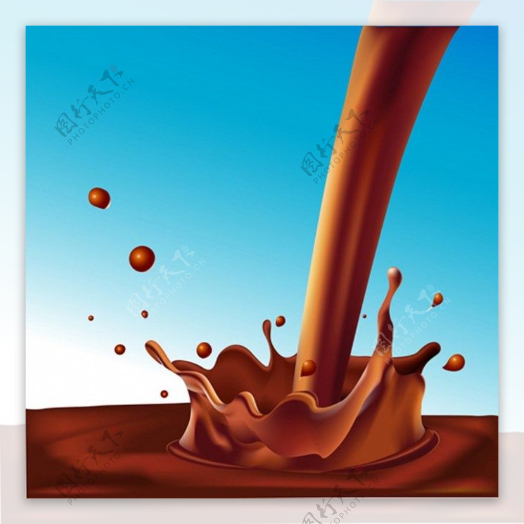 巧克力牛奶饮料背景图