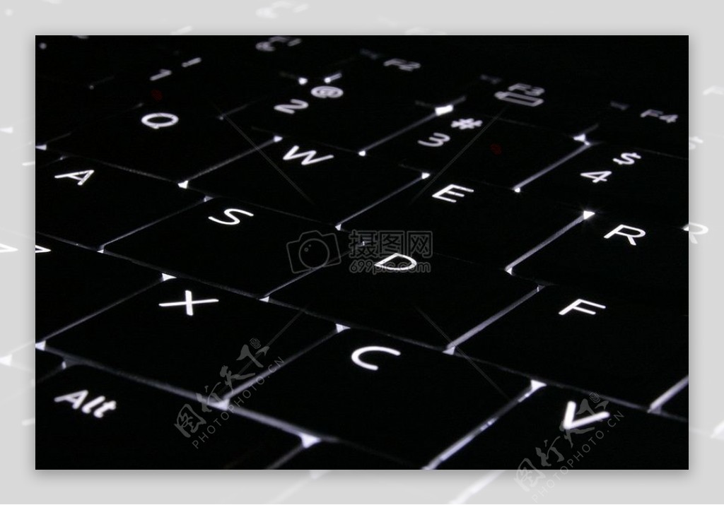 黑色的键盘特写