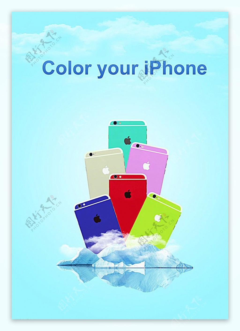 iphone6彩色手机壳海报图片