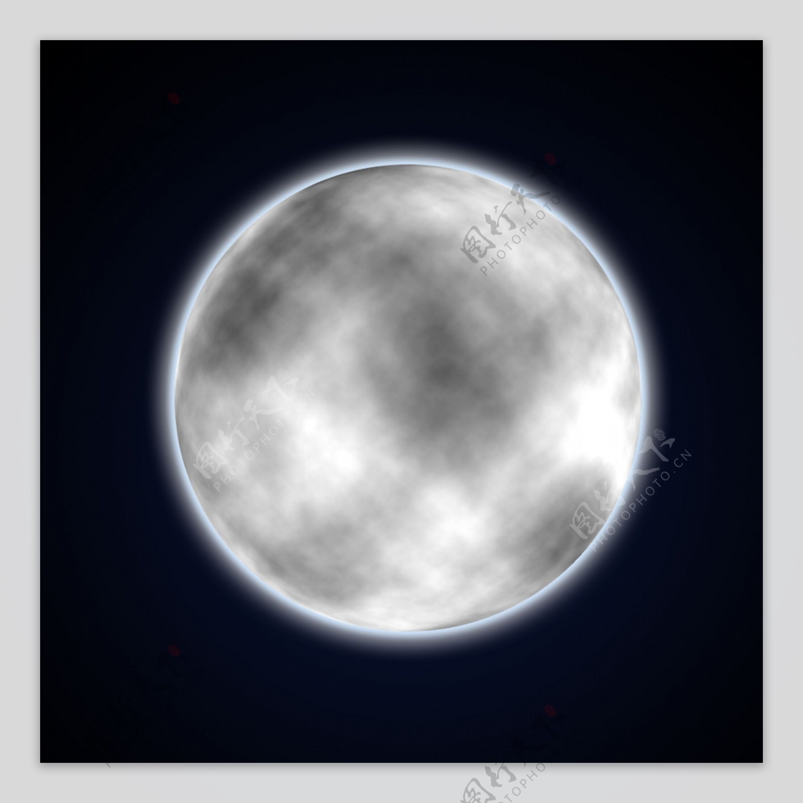 PSD分层绘制月亮