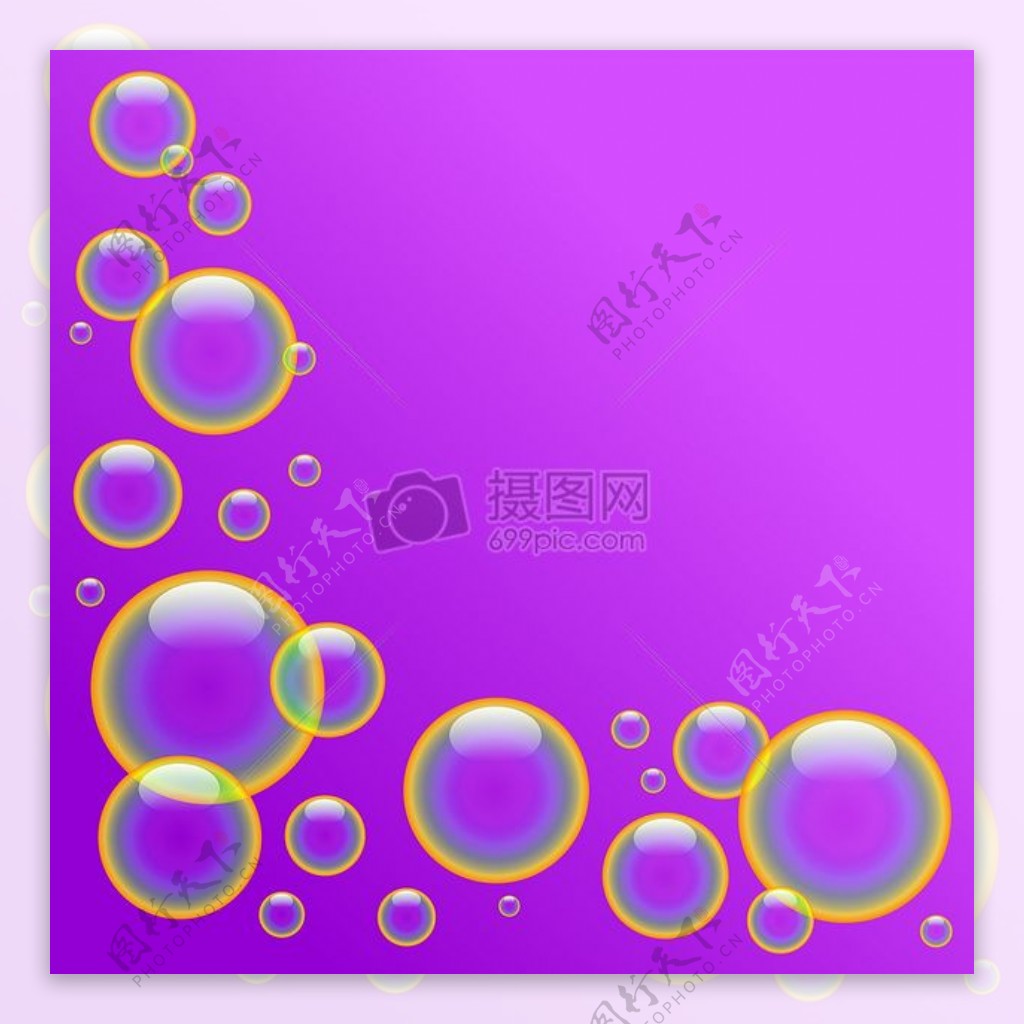 紫色图案上的泡沫