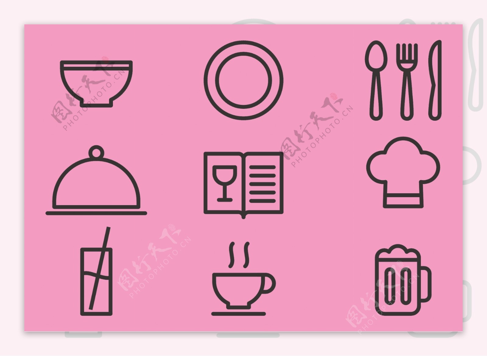 厨房餐具图标