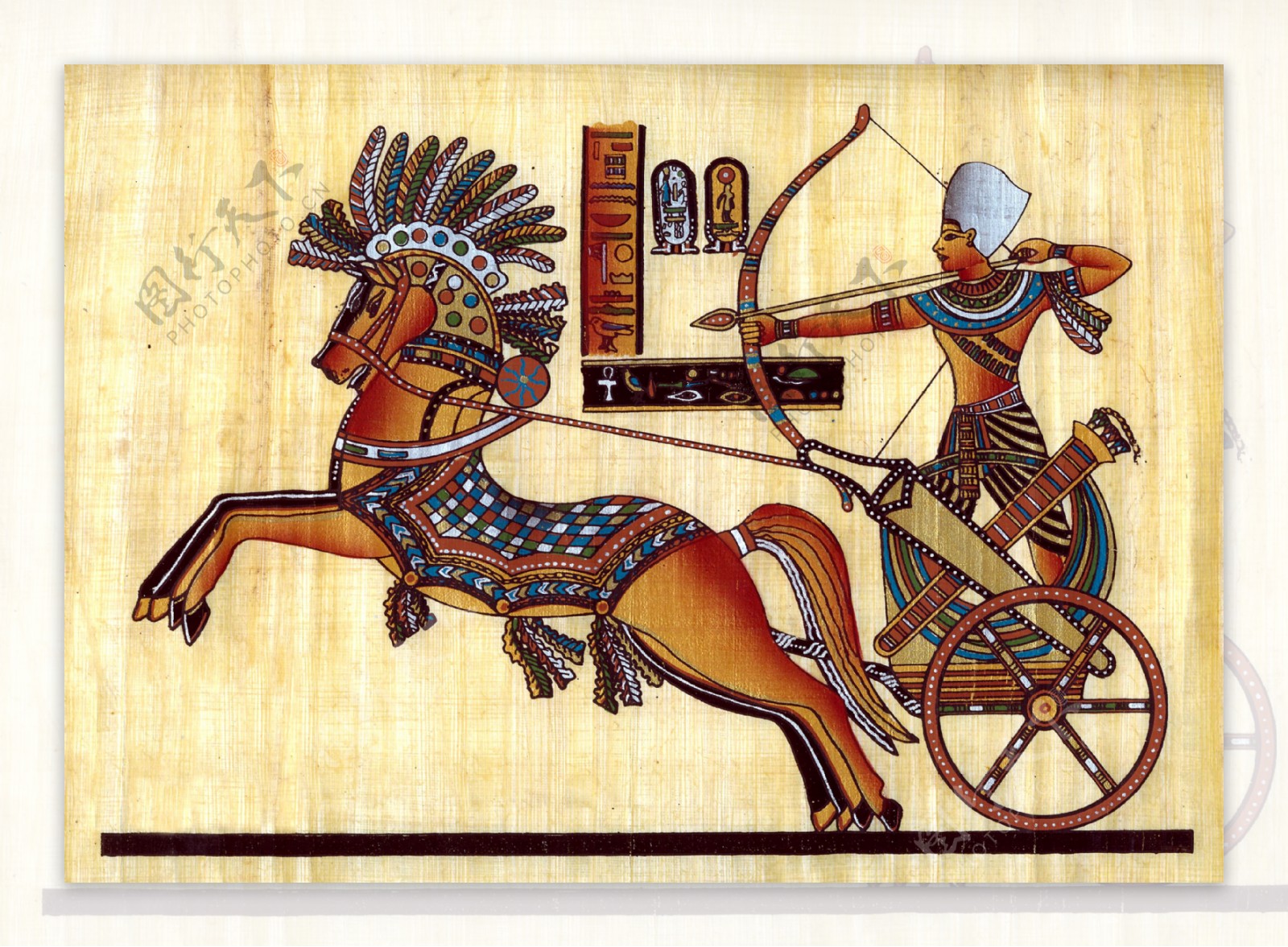 埃及马车图案