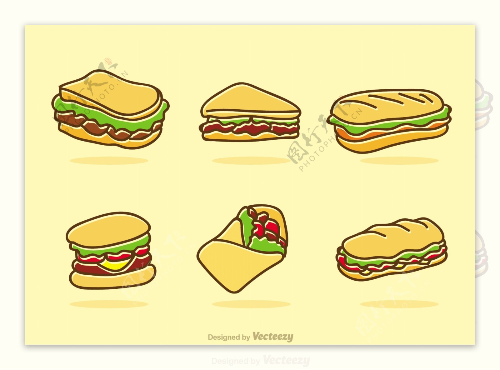 汉堡三明治图标