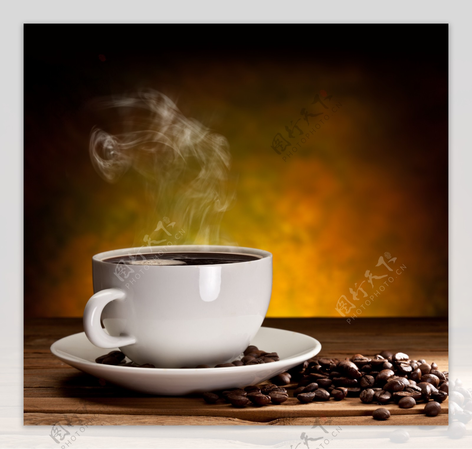 一杯热咖啡图片