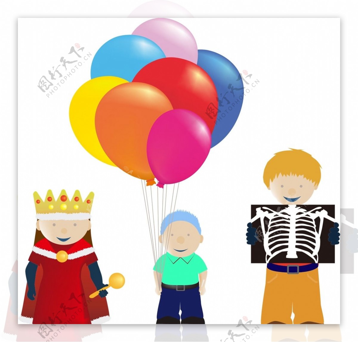 卡通女王儿童气球拍片子