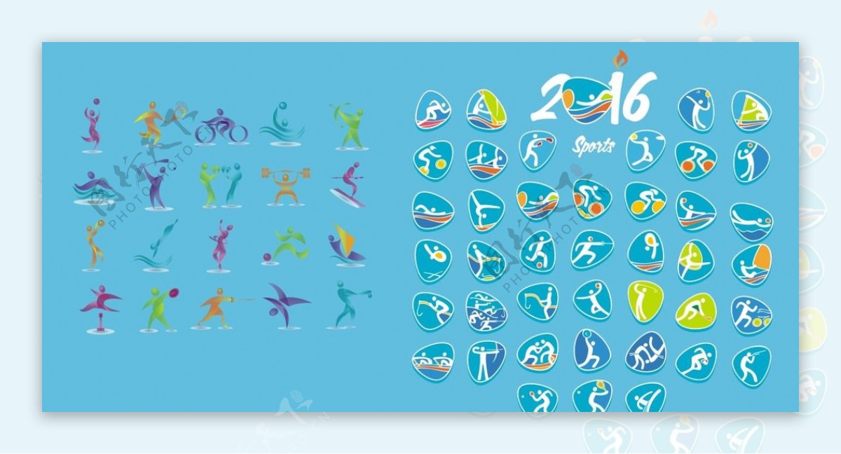 里约奥运运动图标