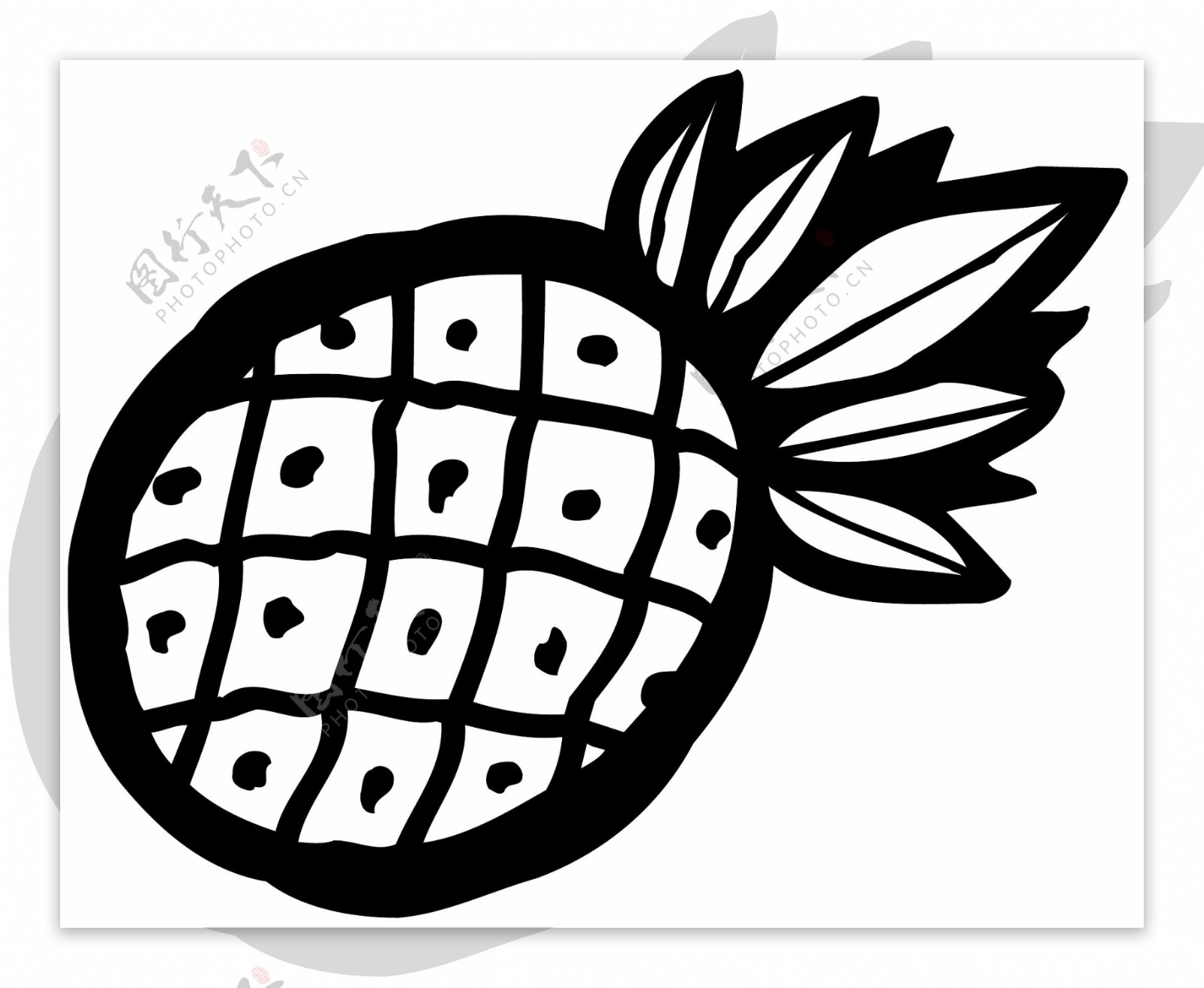 菠萝水果矢量素材EPS格式0087