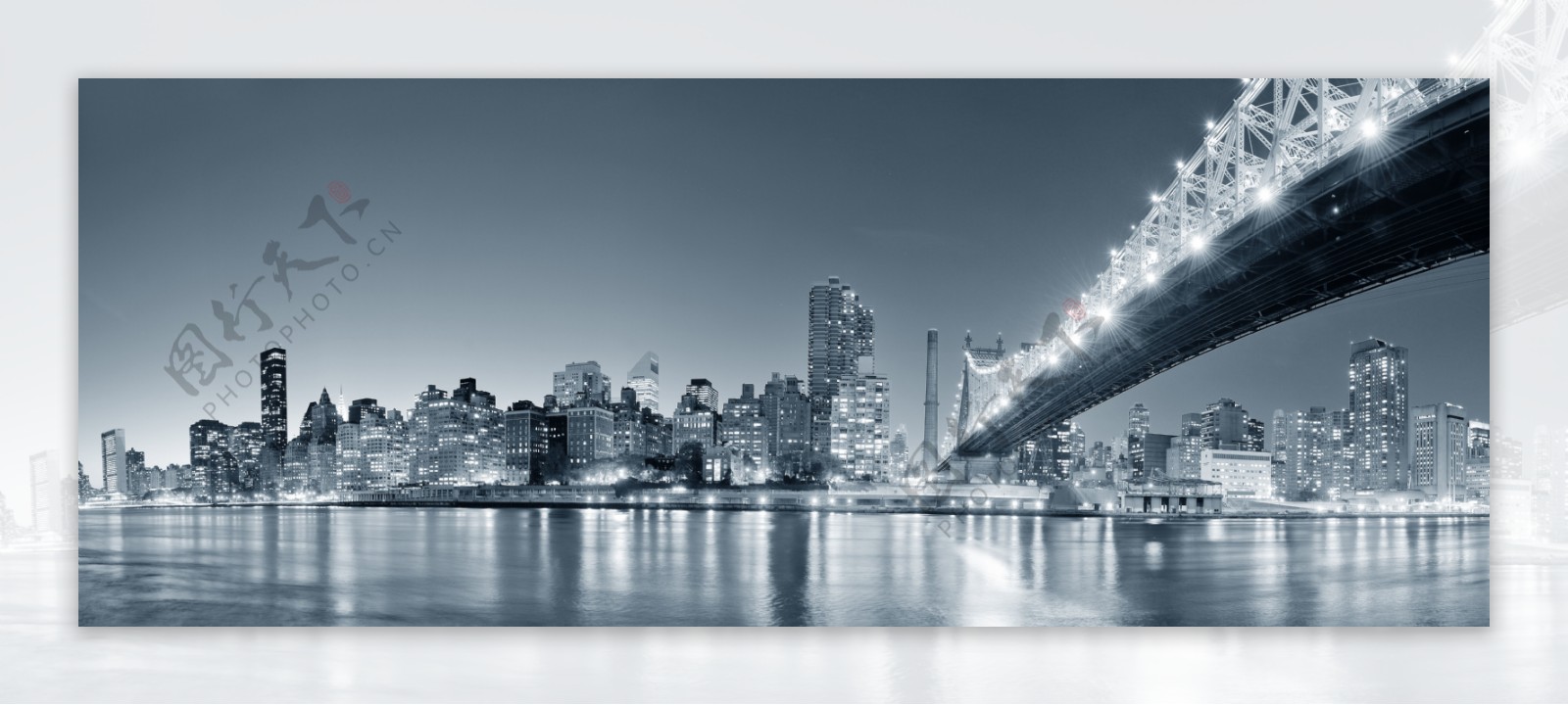城市夜景大桥图片