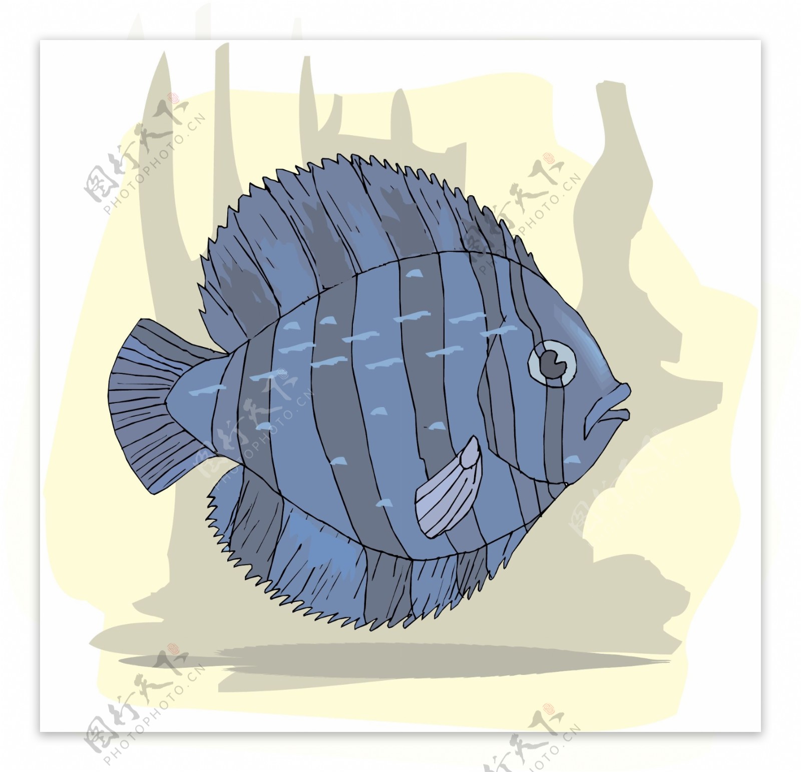 五彩小鱼水生动物矢量素材EPS格式0177