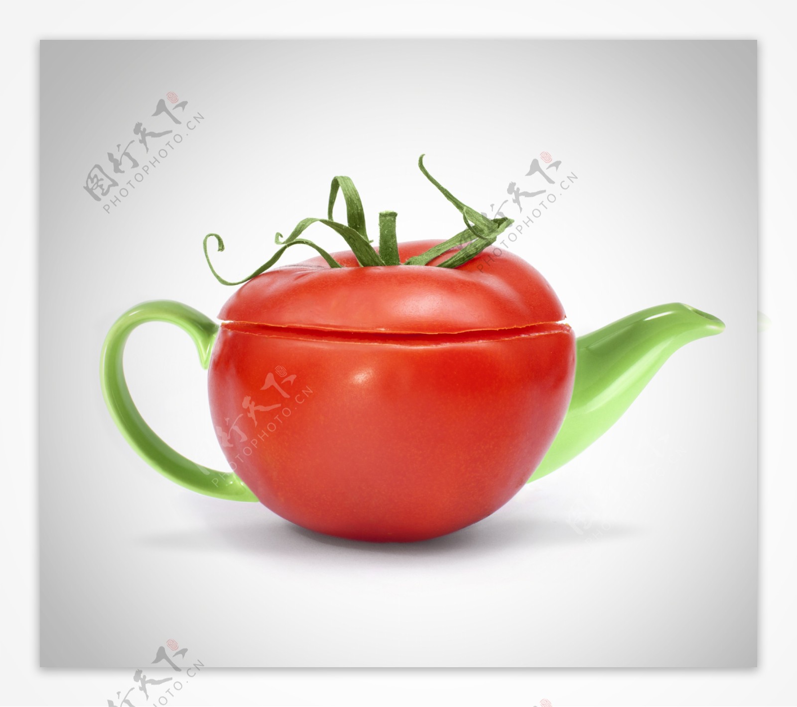 创意番茄茶壶图片