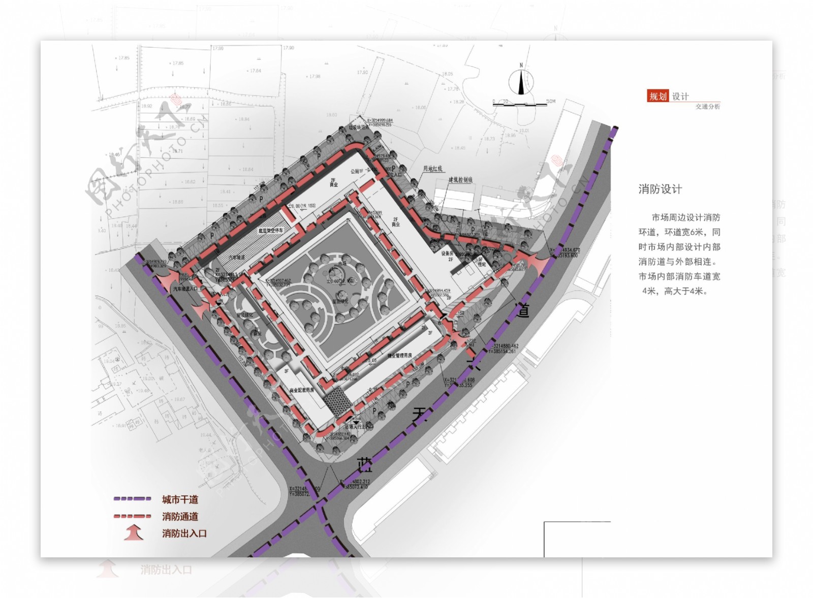 某菜市场消防设计分析图