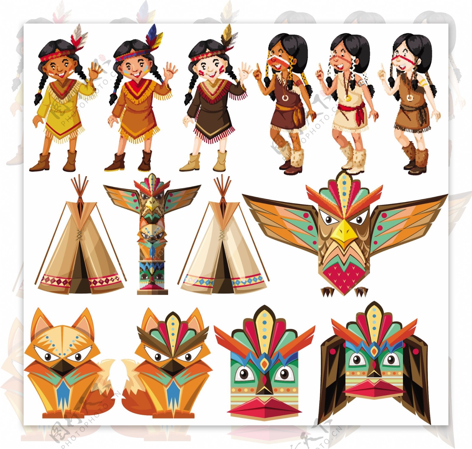 印第安人和传统工艺集插图