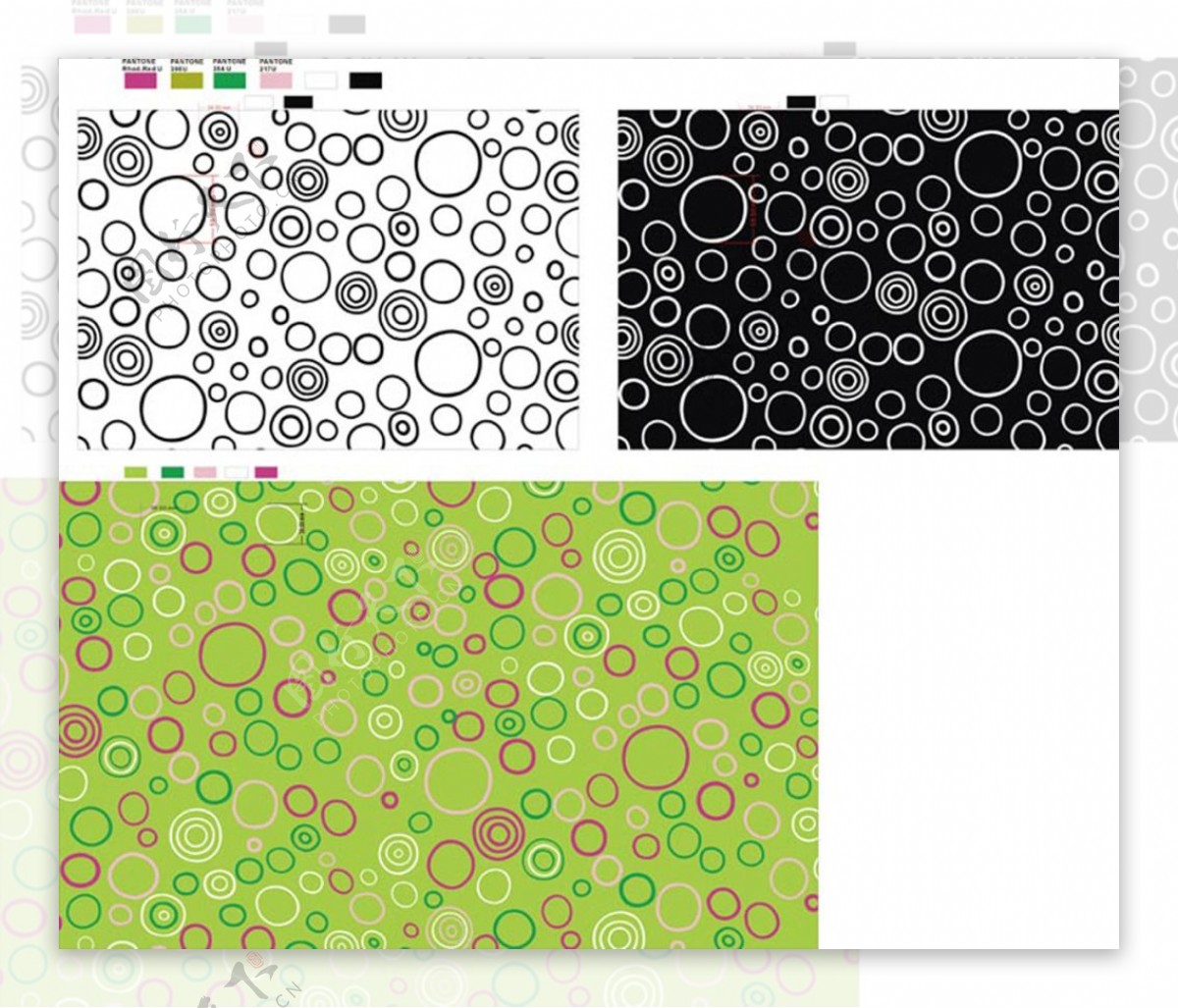 抽像设计图纹不规则圆形图矢量图排板设计