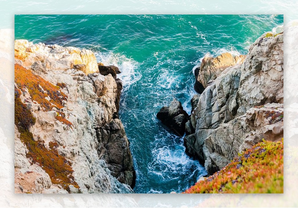 海水海洋岩石石头清澈水