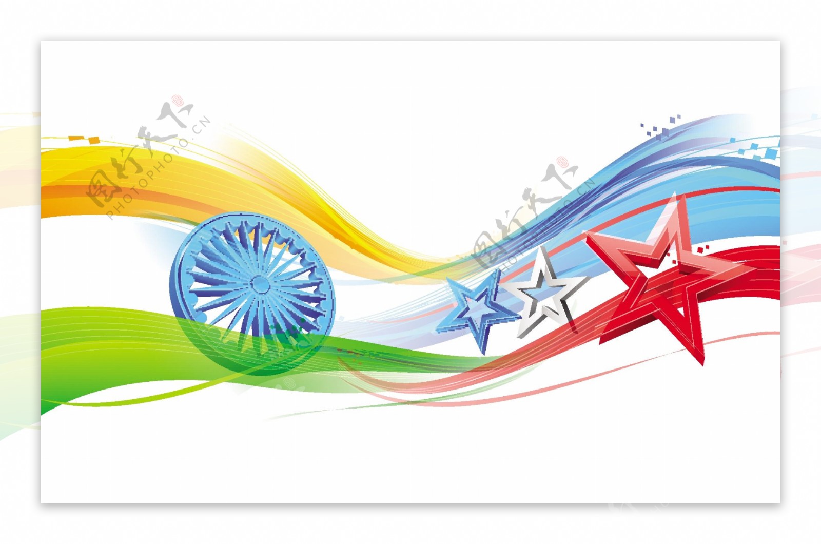 印度问候节日快乐卡片矢量背景海报素材