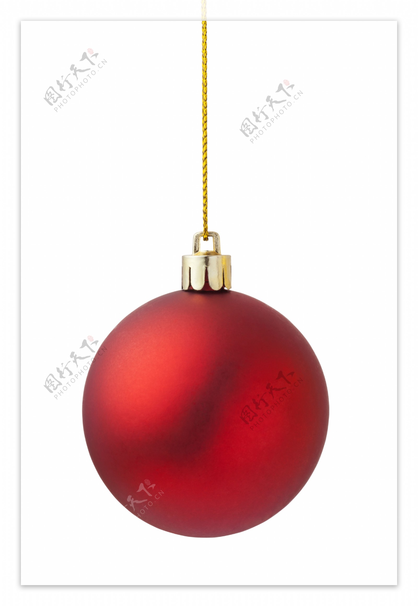 红色圣诞球装饰图片