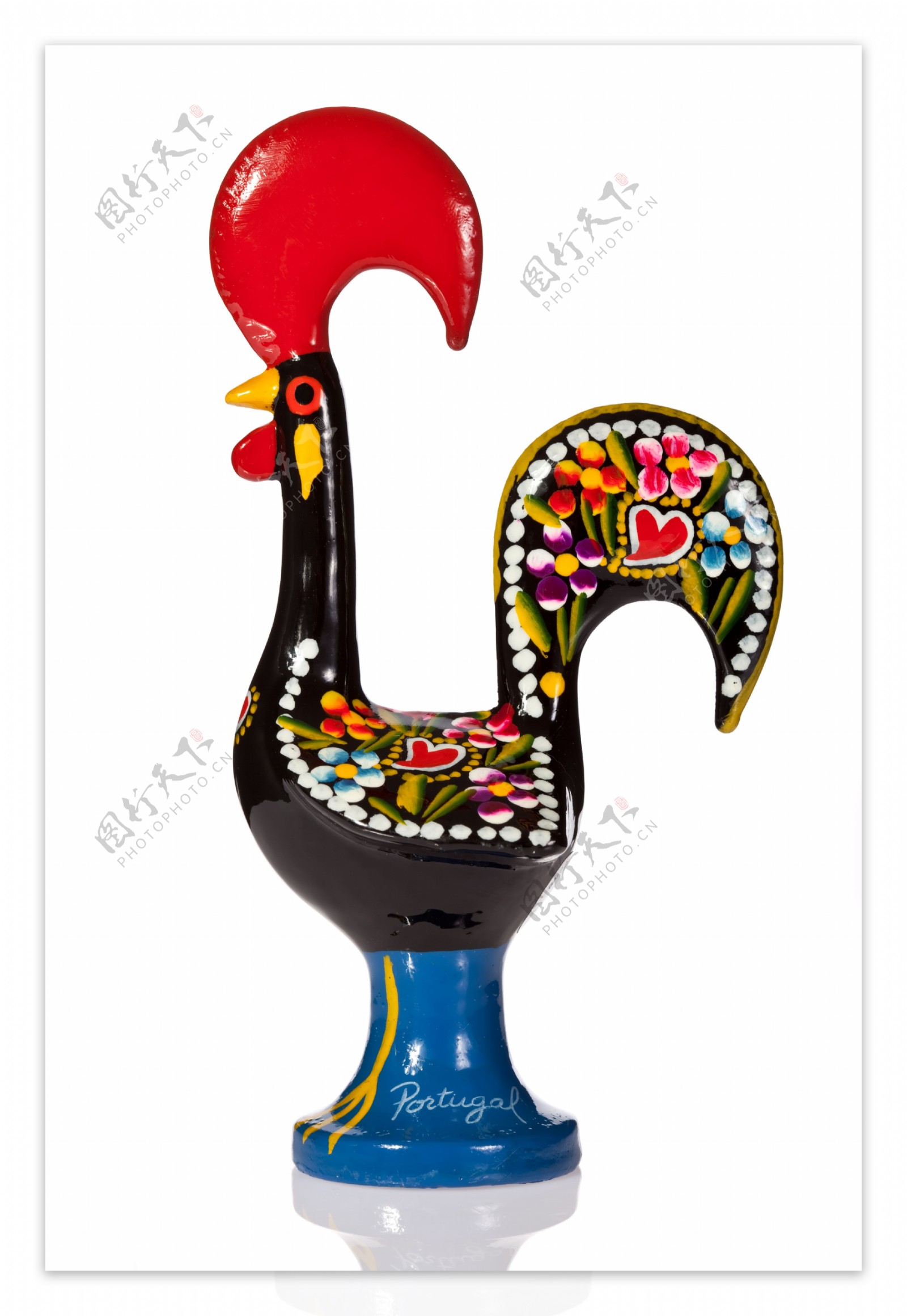 彩色陶瓷公鸡