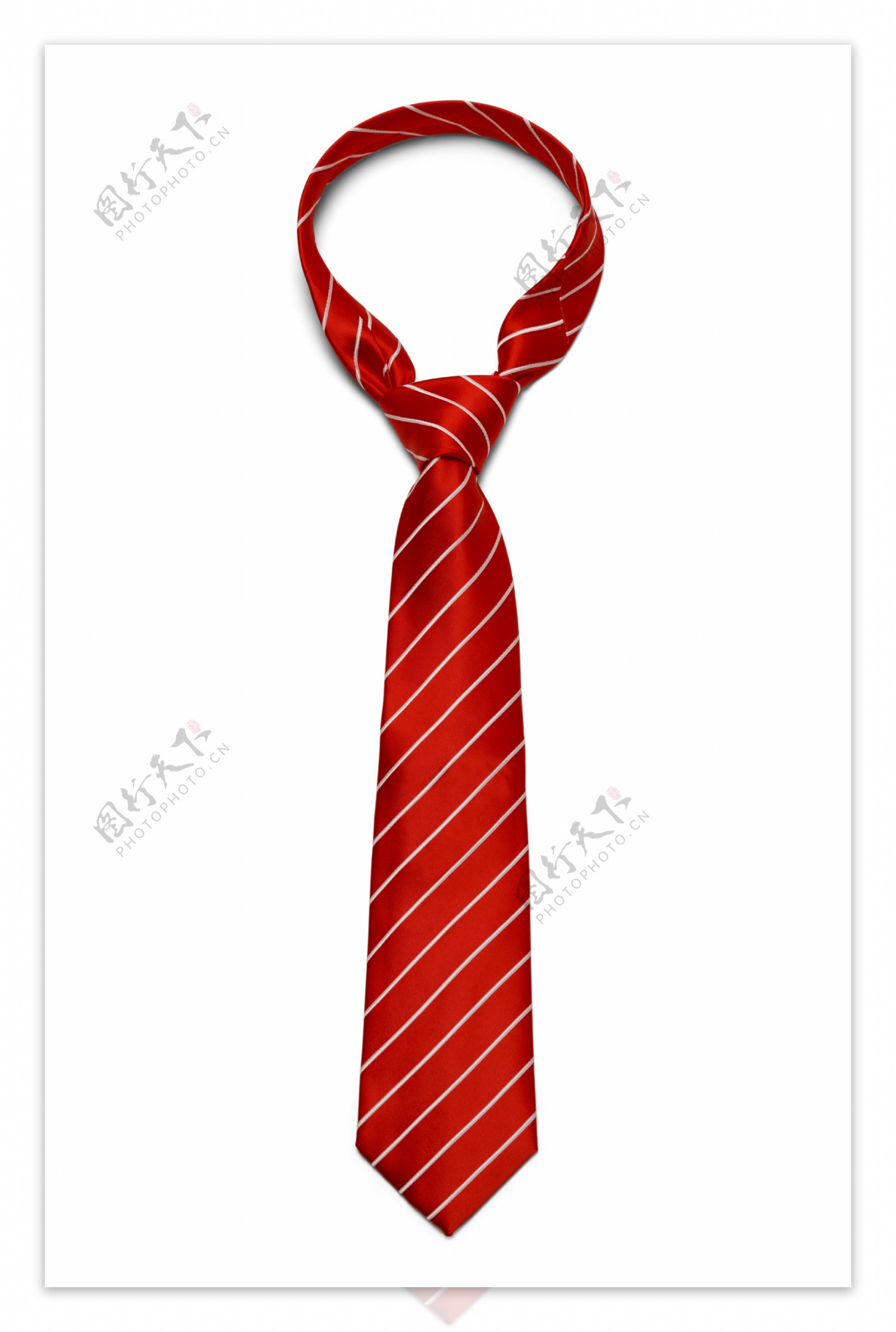 红色条纹领带图片