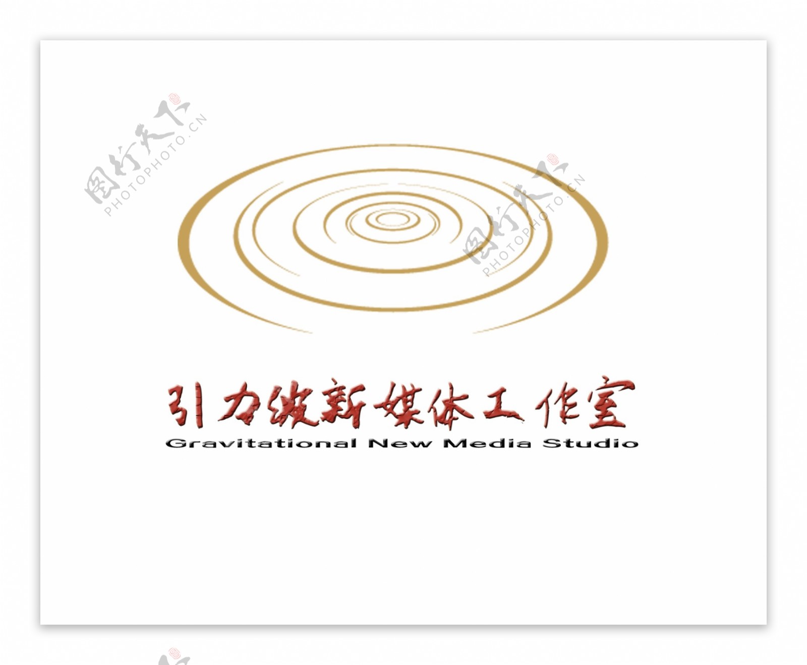 引力波工作室logo设计新版创意标志设计