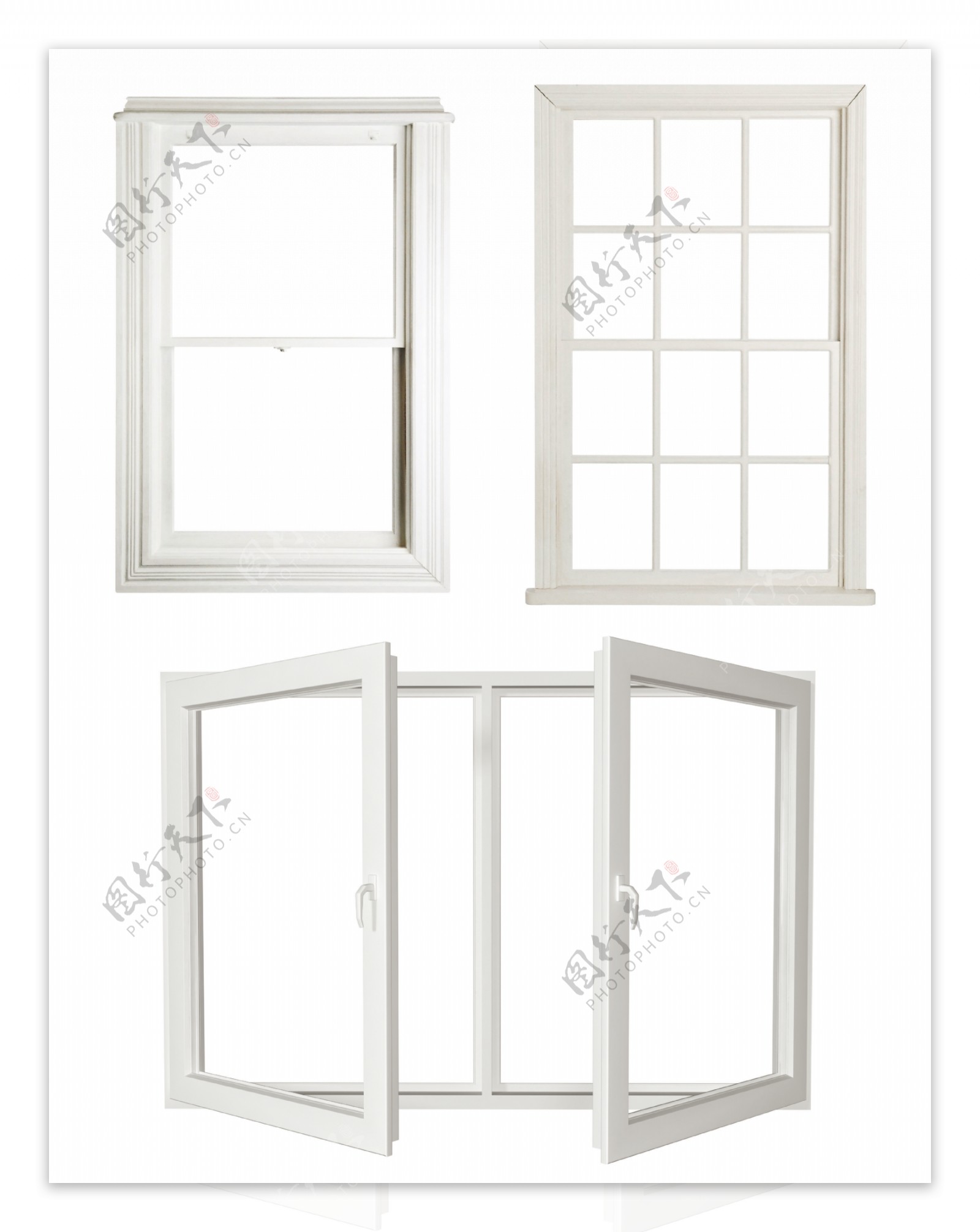 白色窗户摄影图片