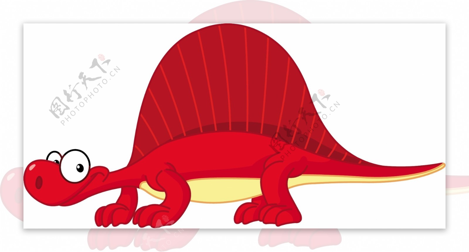 红色卡通恐龙