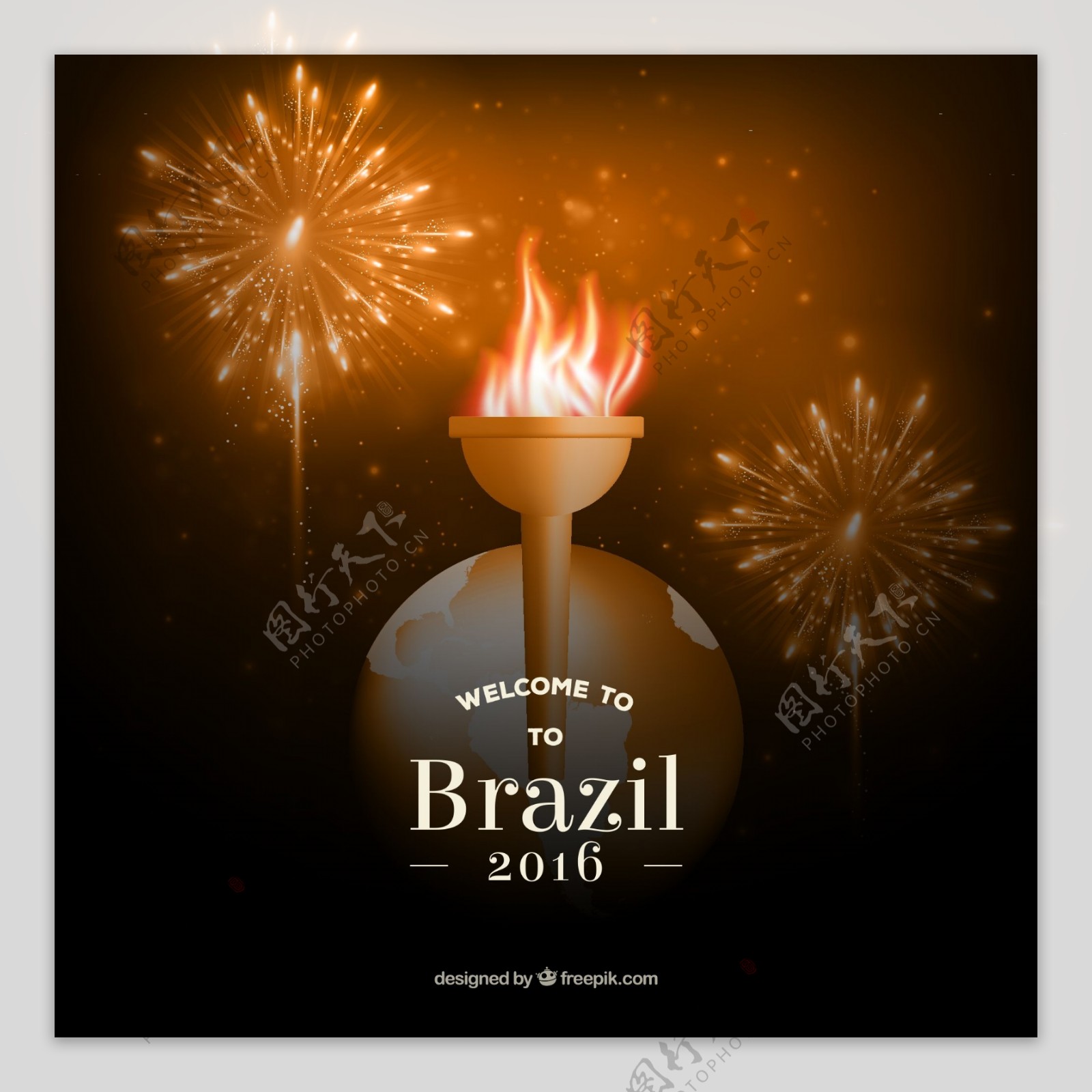 巴西奥运圣火素材