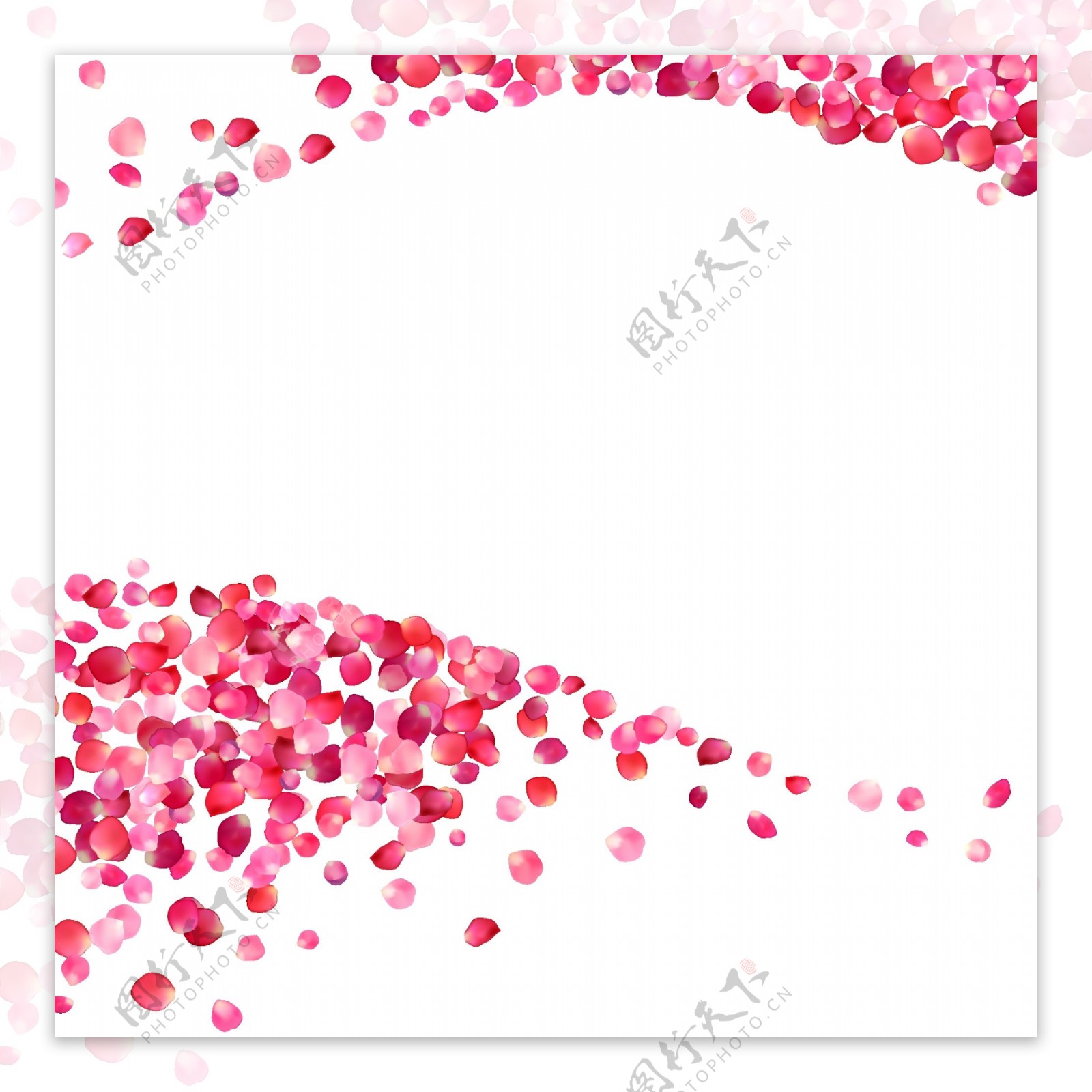 粉色波浪边框矢量海报设计素材